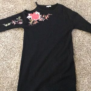 Black off the shoulder Tunic dress.